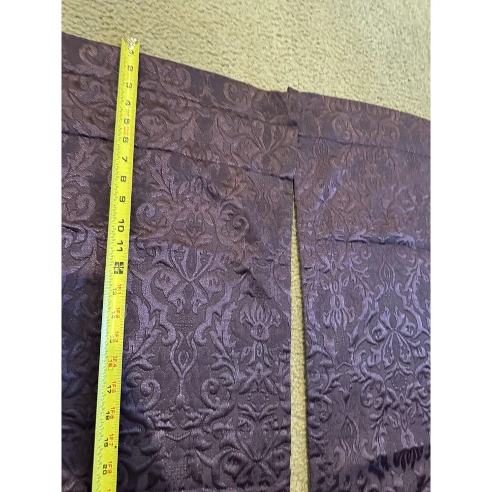 VINTAGE CROSCILL Home Curtain Panel Maroon 40”x 86” SET OF 2